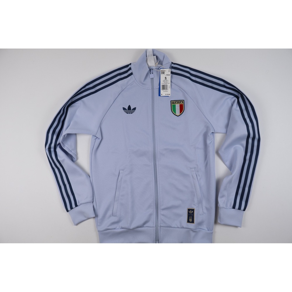 Adidas Track Jacket FIGC OG TT Italia Aero Blue Small NWT MSRP $110